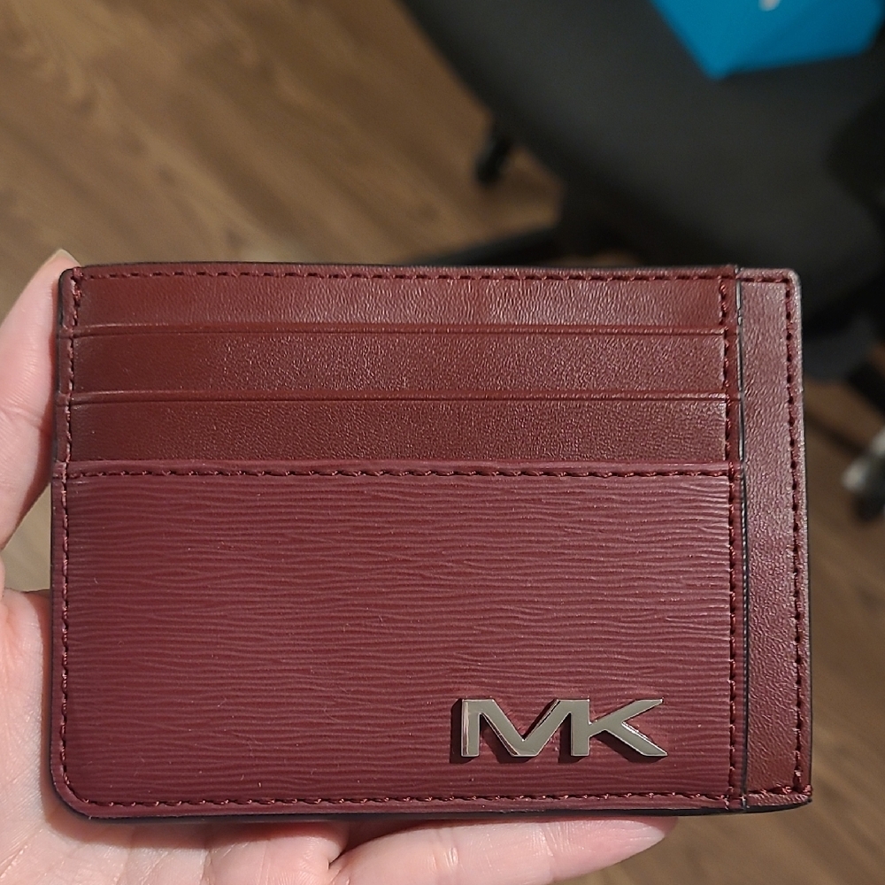Michael Kors Men's Deep Red Card Holder